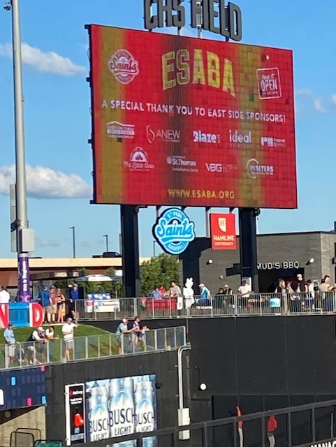 Sponsors on the JumboTron!